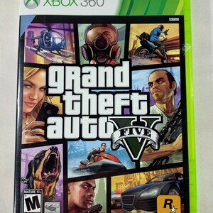 Grand Theft Auto V Xbox 360 Complete with Map and Manual 2 Discs M-17+ Tested